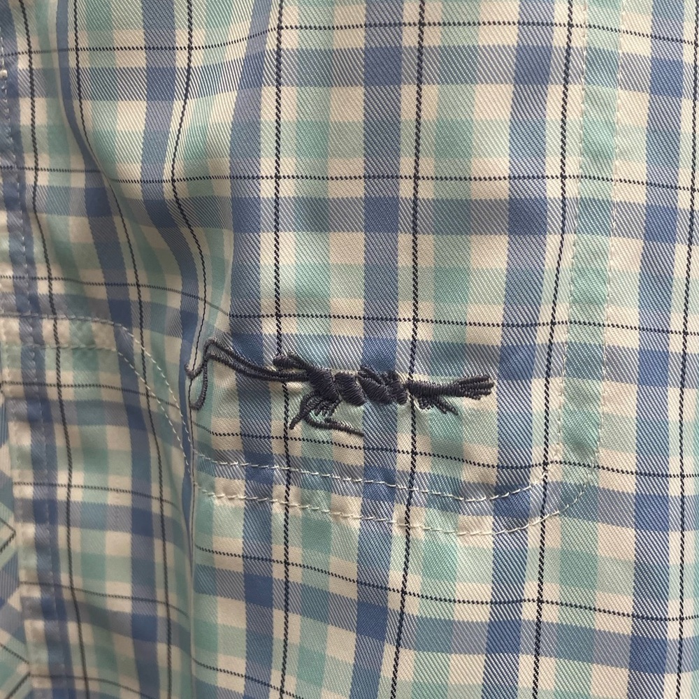 True Flies Vented Long Sleeve  Fishing Bokeelia Shirt Men’s 3X Blue Plaid.